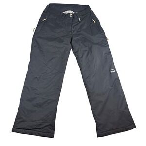 Marker Womens Ski Pants Size 14 Black Insulated Snow Pants Fleece Lined Outdoor